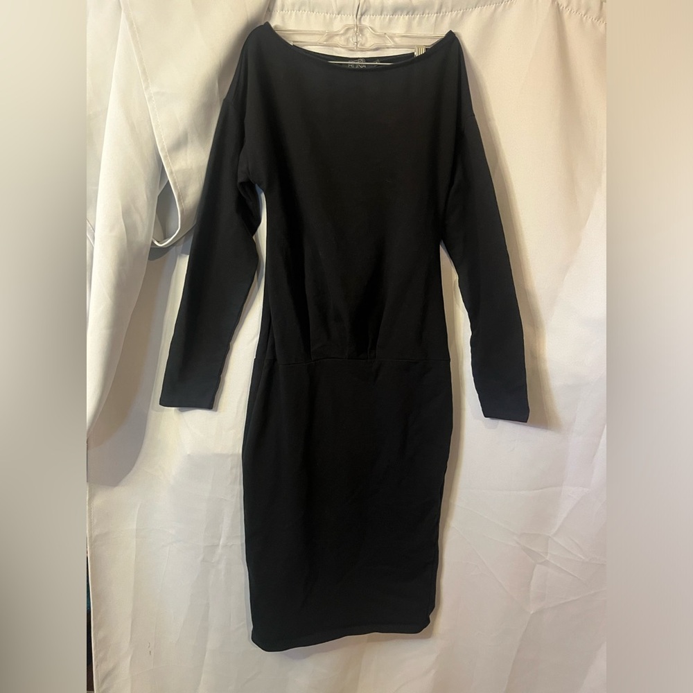 Pepe Runa Black Long Sleeve Sweatshirt 100% Cotton Dress Size L